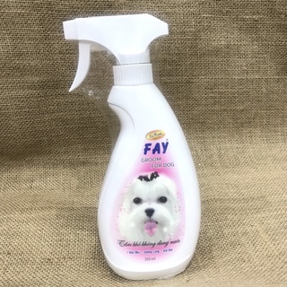 TẮM KHÔ FAY GROOM 350ML - XỊT KHỬ MÙI, DƯỠNG LÔNG CHÓ MÈO