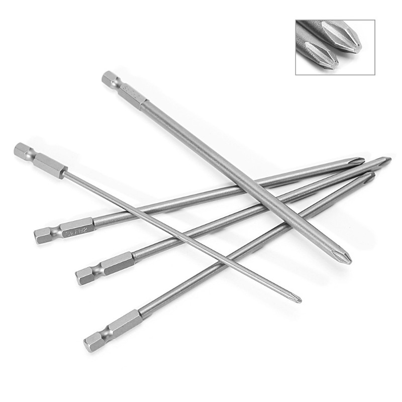 Bộ 5 đầu tua vít 1 / 4'' 150mm Dài S2 Ph1 Ph2 tiện dụng