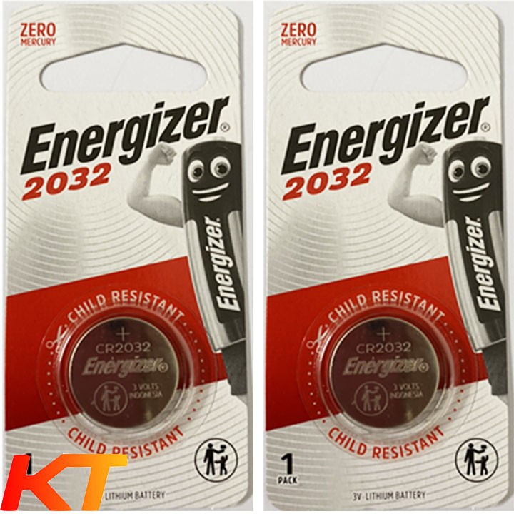 Bộ 2 Pin CR2032 Energizer Lithium 3V - vỉ 1 viên.