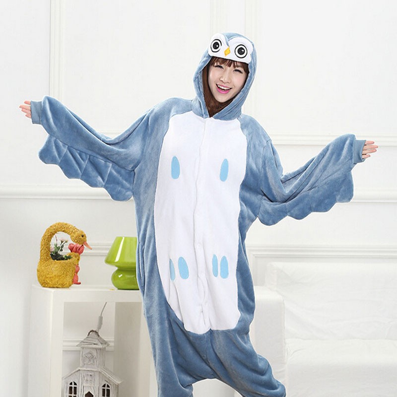 Owl Kigurumi Adult Women Man Pajama Animal Anime Cosplay Party Performance Halloween Costume Pijama Pyjama