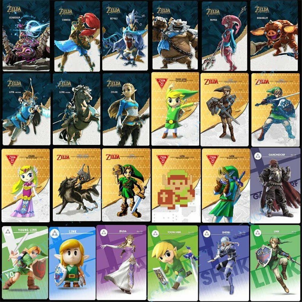 Set 25 Thẻ Game Zelda Skyward Sword + Breath Of The Wild Nfc Amiibo