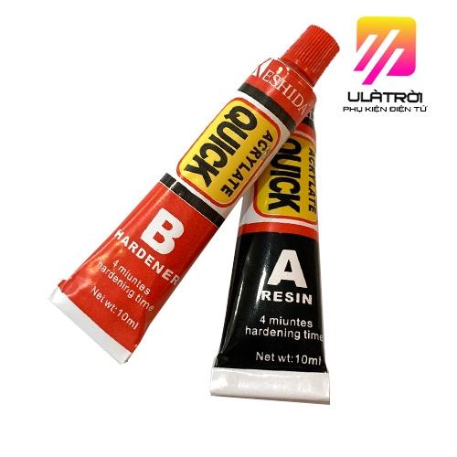 Keo AB trong, Keo 2 thành phần AB 20ml thời gian khô nhanh 4-8 phút