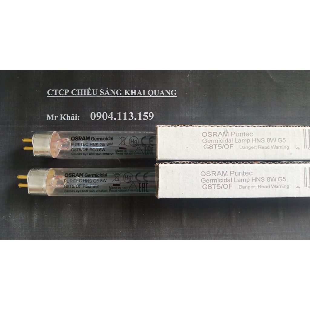 Bóng UV diệt khuẩn Osram Puritec HNS 8W Italy
