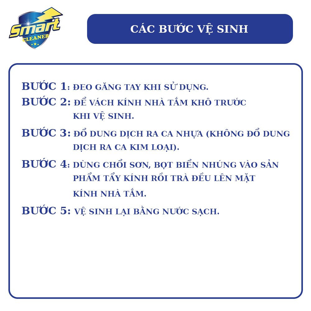 SMART TK Dung dịch tẩy cặn canxi trên kính SMART TK cho vách kính nhà tắm, nước tẩy rửa gương