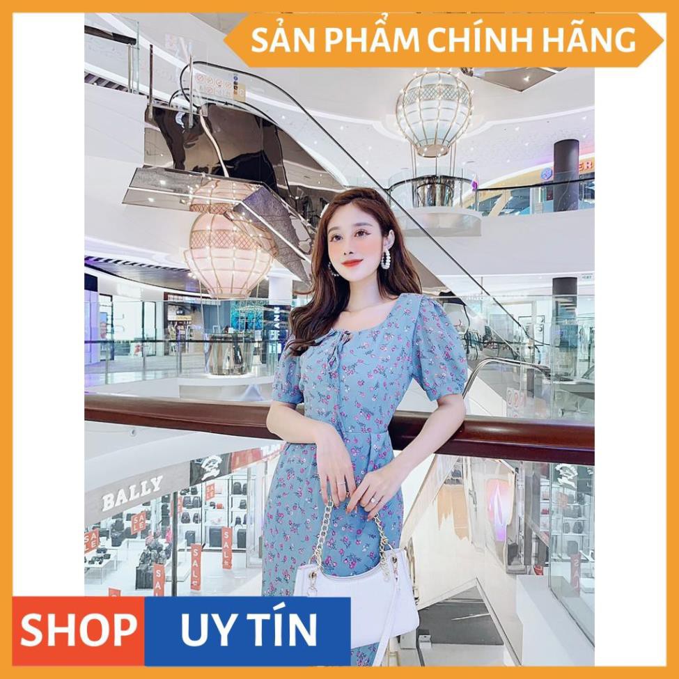 Đầm dự tiệc hoa liti cột nơ siêu dễ thương - sáng da thích hợp đi chơi, đi tiệc đi dạo phố - Thời trang VADA ( | BigBuy360 - bigbuy360.vn