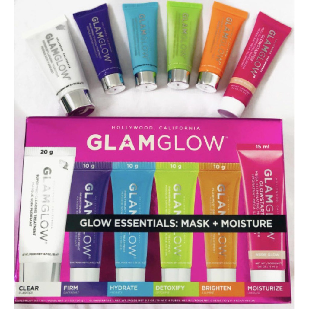 Set mặt nạ và dưỡng da GLAMGLOW Glow Essentials Mask + Moisture Set