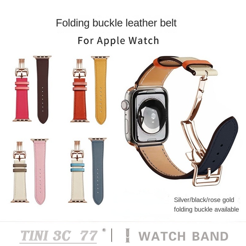 Dây Đeo Da Cho Đồng Hồ Apple Watch Series 7 6 5 4 3 2 1 SE iwatch7 45mm 38/41/40/42 44mm