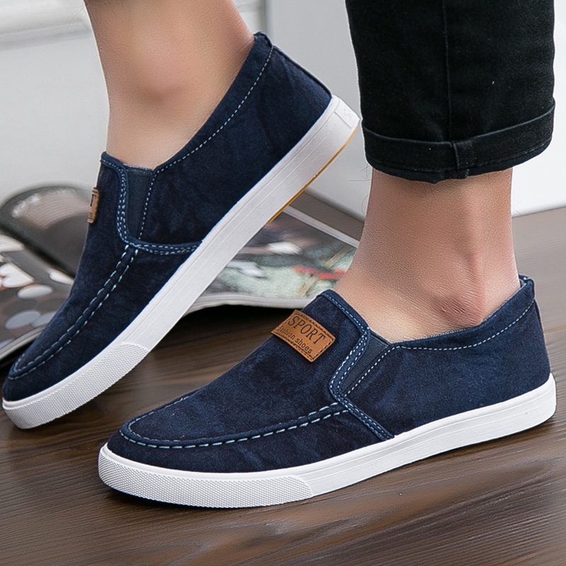 Giày lười vải Canvas thoáng khí thời trang cho nam size 38-45