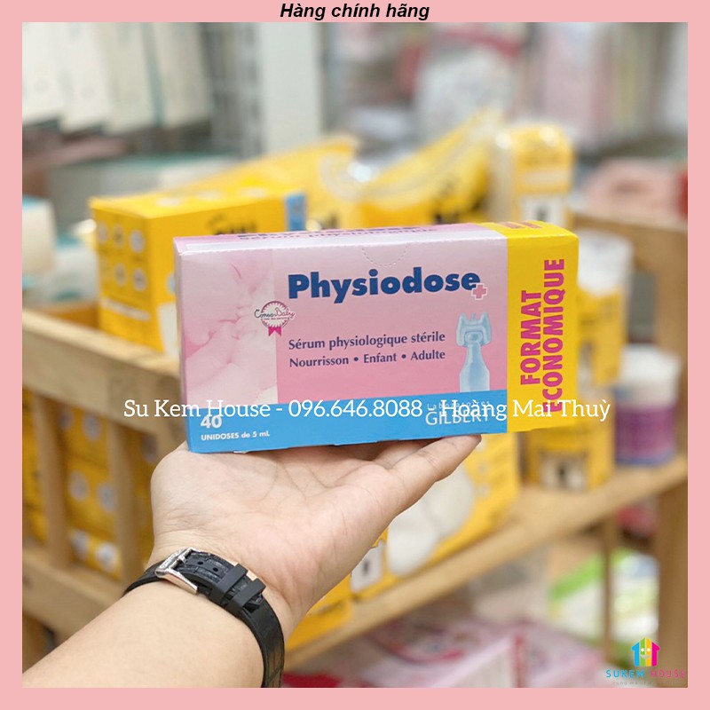 Nước muối sinh lý Pháp Physiodose 40 tép 1 hộp