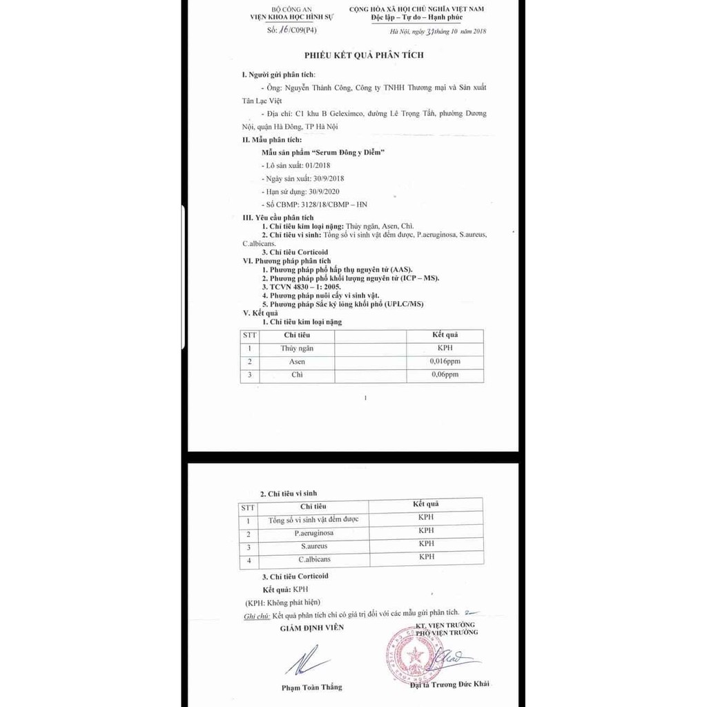 serum diễm thanh mộc hương