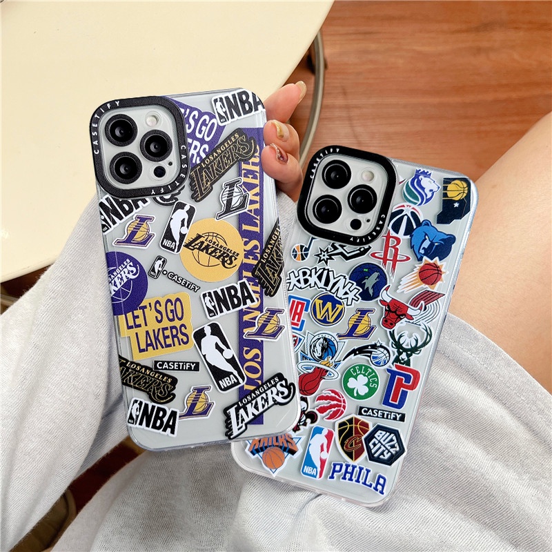 Ốp Điện Thoại Tpu Mềm In Tên Thương Hiệu N-B-A Lakers Cho iPhone XR X XS Max 11 12 13 Pro Max 7 8 6 6s Plus SE 2020