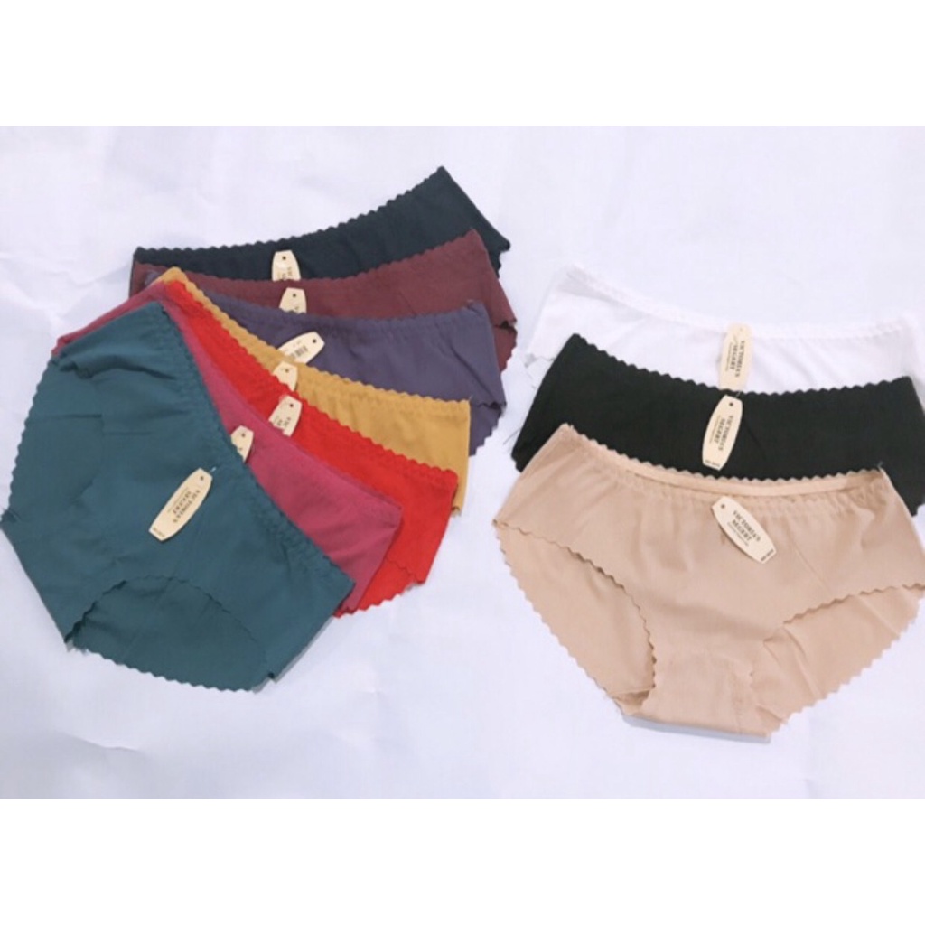 [Combo 10] Quần lót nữ su gân tăm viền sóng siêu đẹp ⚡FreeShip⚡ Quần lót su Cao Cấp - 2015-2016