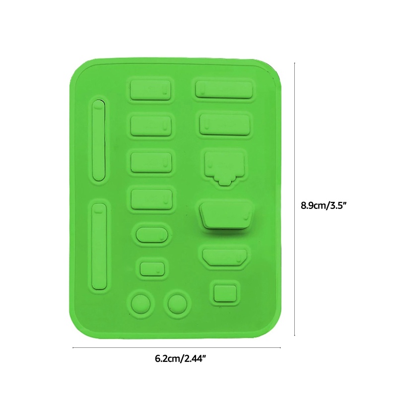 Set 16 Nắp Silicone Đậy Cổng USB Bảo Vệ Chống Bụi Cho Bàn Làm Việc