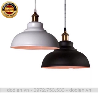 Đèn thả trang trí T052 Chao đèn đui đồng cổ móp D300