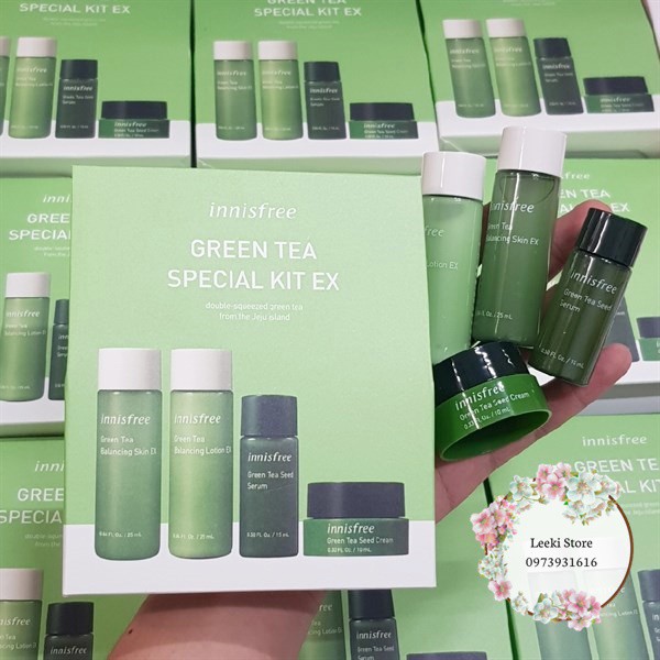 Bộ Dưỡng Da 4 Món Innisfree Green Tea Special Kit EX