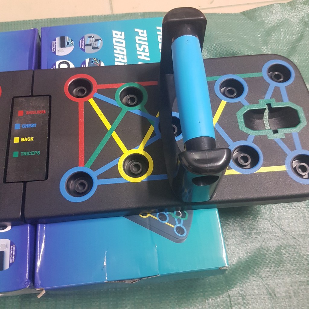 Dụng cụ tập hít đất chống đẩy đa năng 12 trong 1, Bộ bàn khung tập chống đẩy gym tại nhà ngực tay vai