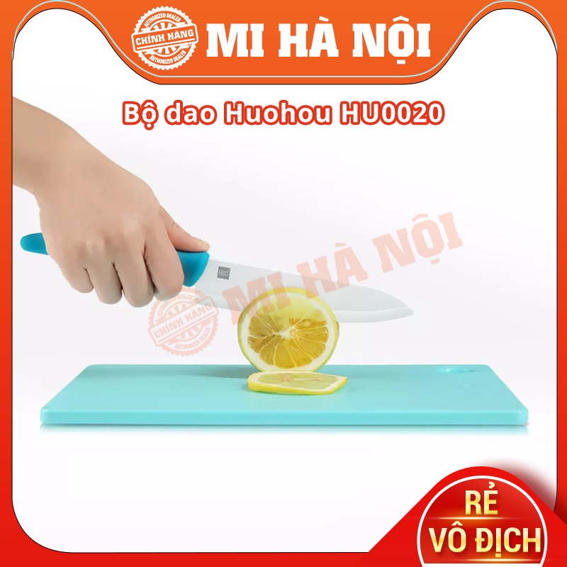 Bộ dao gốm Nano Xiaomi HuoHou HU0010 (3 dao thái và 1 dao nạo) / HU0020 (3 dao thái và 1 thớt)