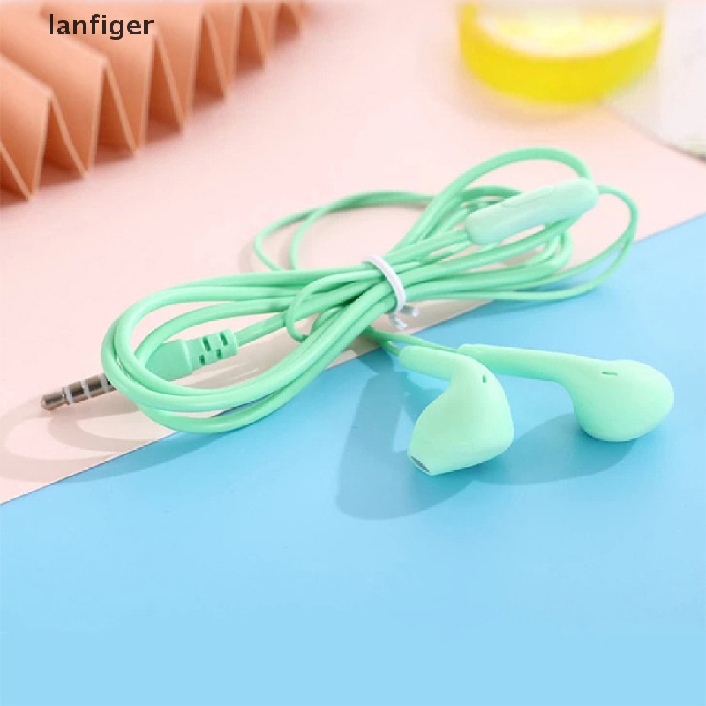 Tai Nghe Thể Thao Lanf Có Dây 8 Màu Đầu Cắm 3.5mm Tích Hợp Micro