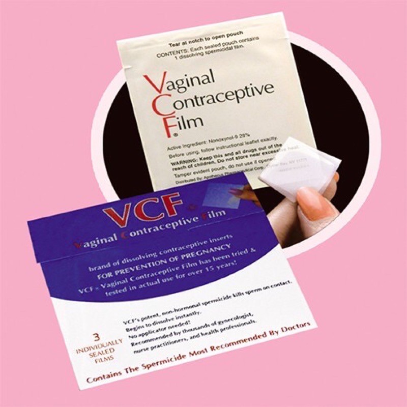 Màng phim tránh thai VCF - Hộp 3 tờ
