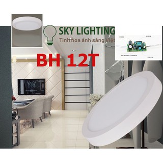 Đèn led ốp trần 18w tròn vuông ốp nổi BH 12 tháng