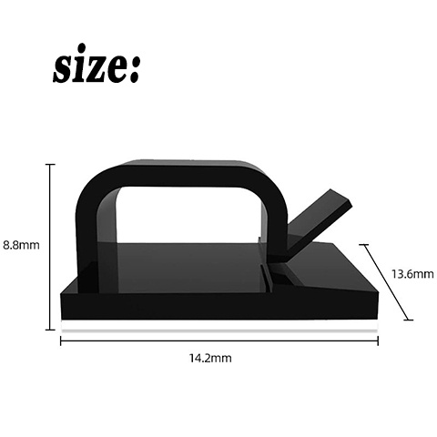 Set 10 kẹp giữ dây cáp bằng nhựa sử dụng keo 3M tự dính tiện dụng