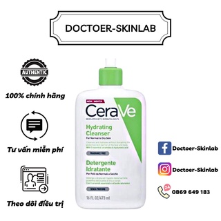 Sửa rửa mặt da khô cerave hydrating cleanser 236ml/473ml