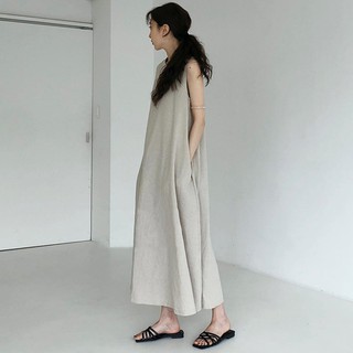 Đầm nữ dáng dài oversize hở vai