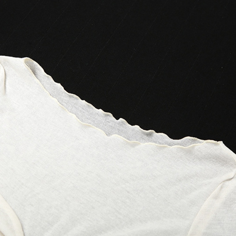 Áo Croptop Tay Dài Màu Sắc Thanh Lịch Cho Nữ