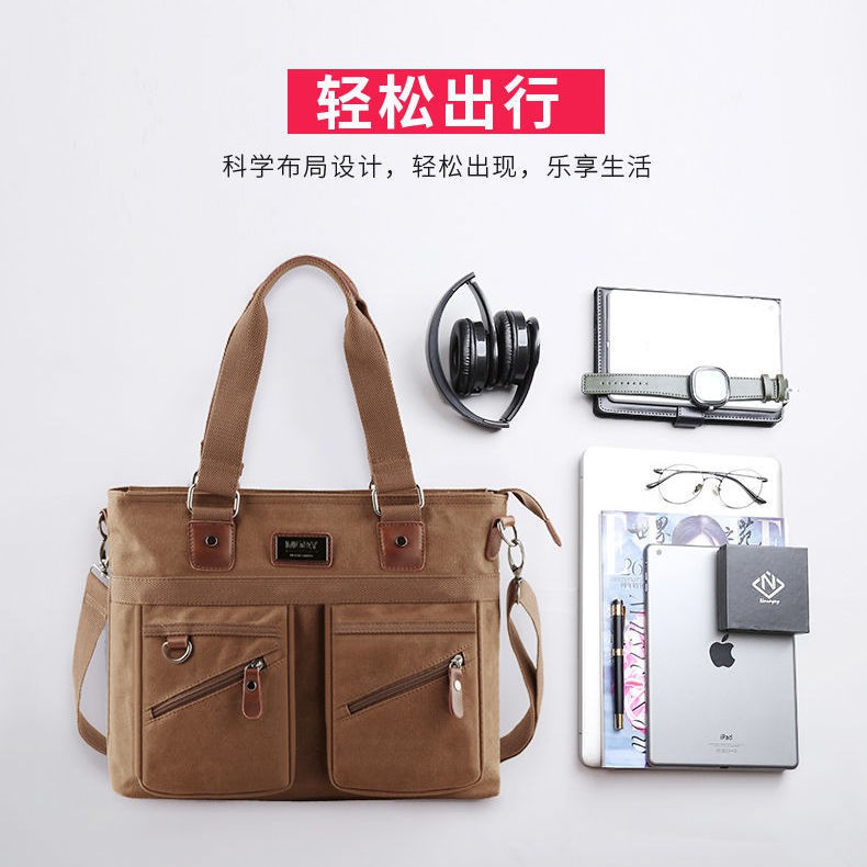 Túi đeo chéo vải Canvas thời trang công sở thanh lịch cho nam | BigBuy360 - bigbuy360.vn