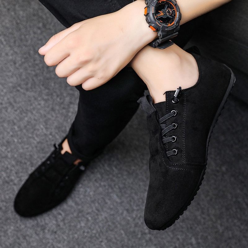 Giày Lười Da Lộn Đế Mềm Hở Lưng Phong Cách Hàn Quốc Thời Trang Cho Nam 2022