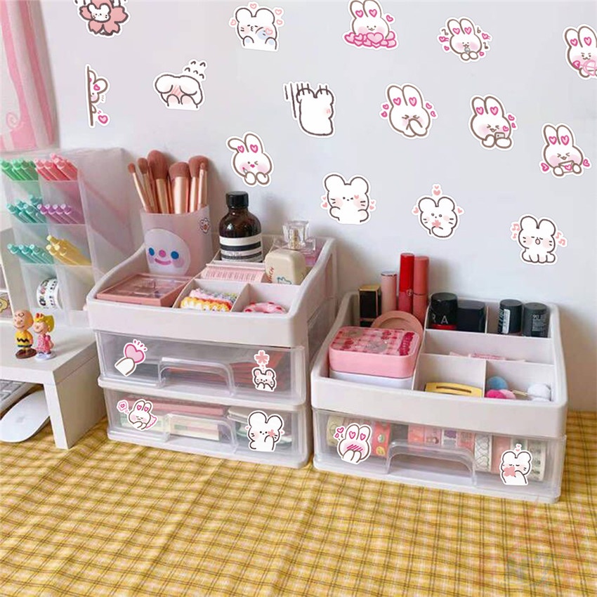 56 Chiếc / Bộ ☆ Hình Dán Thỏ KPOP ☆ Miếng Dán Đề Can Chống Thấm Nước Thời Trang Tự Làm