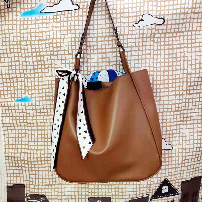 Túi Tote Đeo Vai Kích Cỡ Lớn Phong Cách Thời Trang Retro