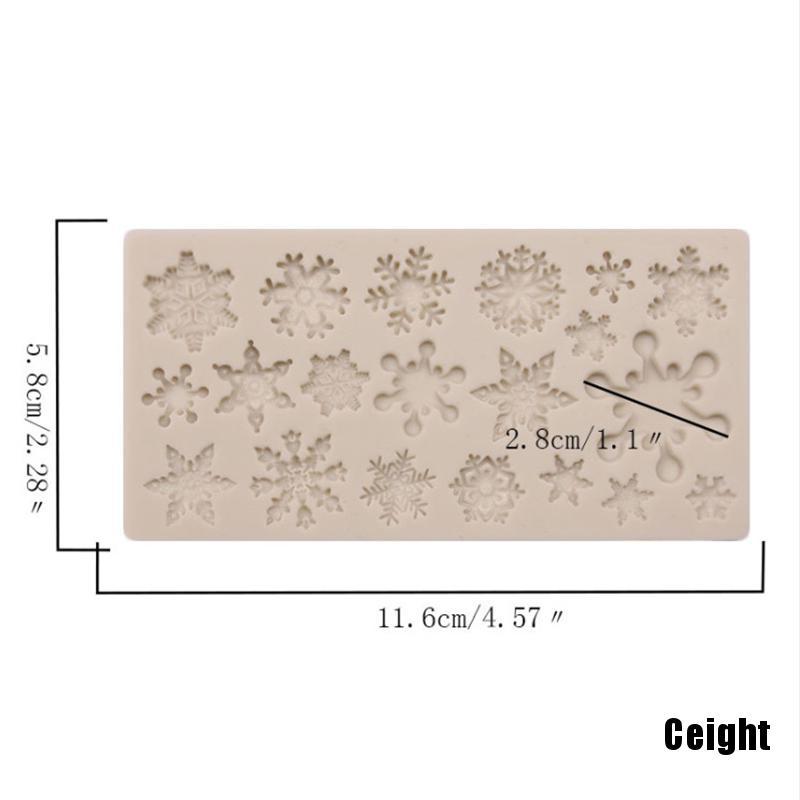 Khuôn Làm Bánh Chất Liệu Silicone Hình Bông Tuyết Giáng Sinh