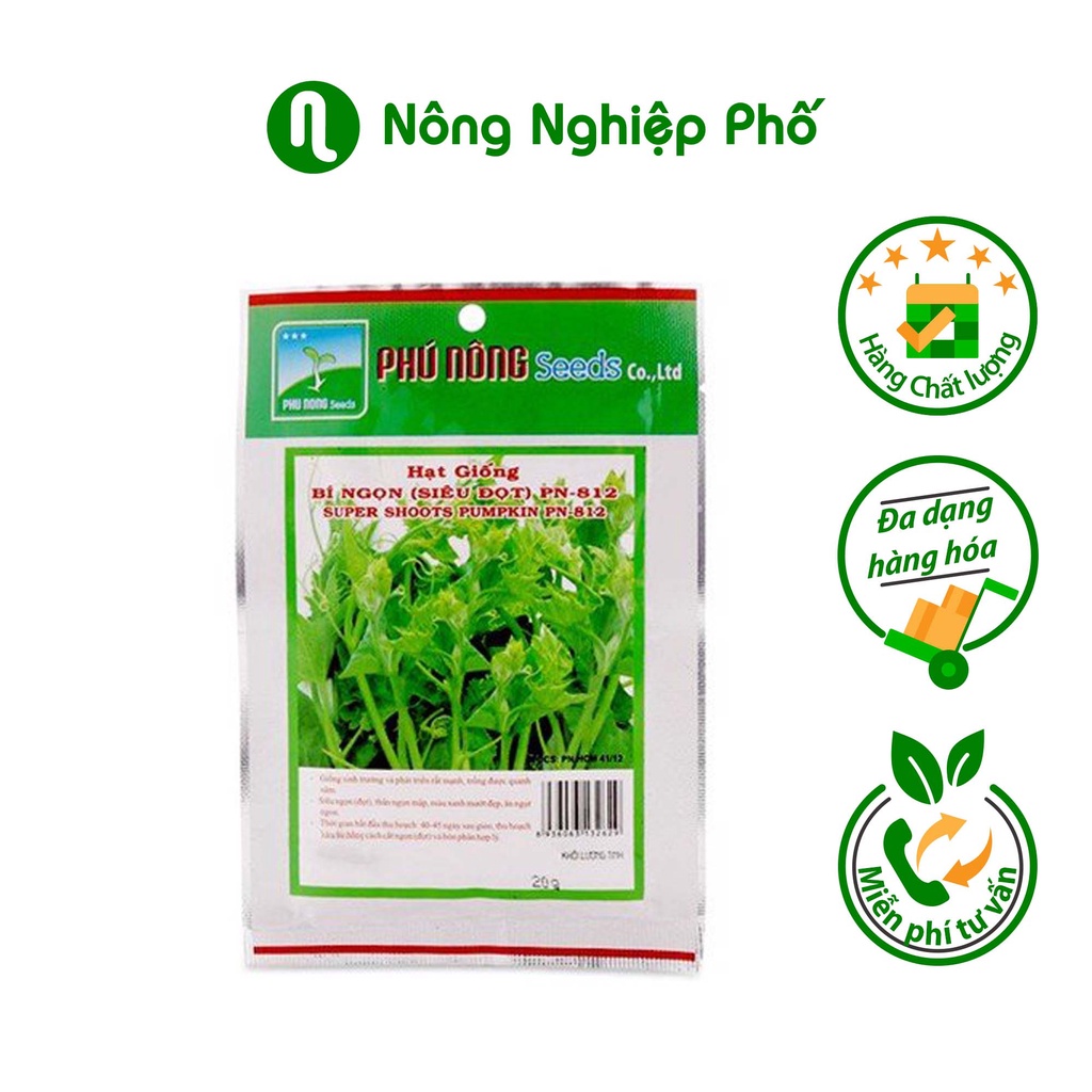 Hạt giống bí ngọn siêu đọt Phú Nông - Gói 10 gram
