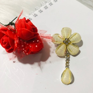 Cài áo hoa đá. dài 6cm