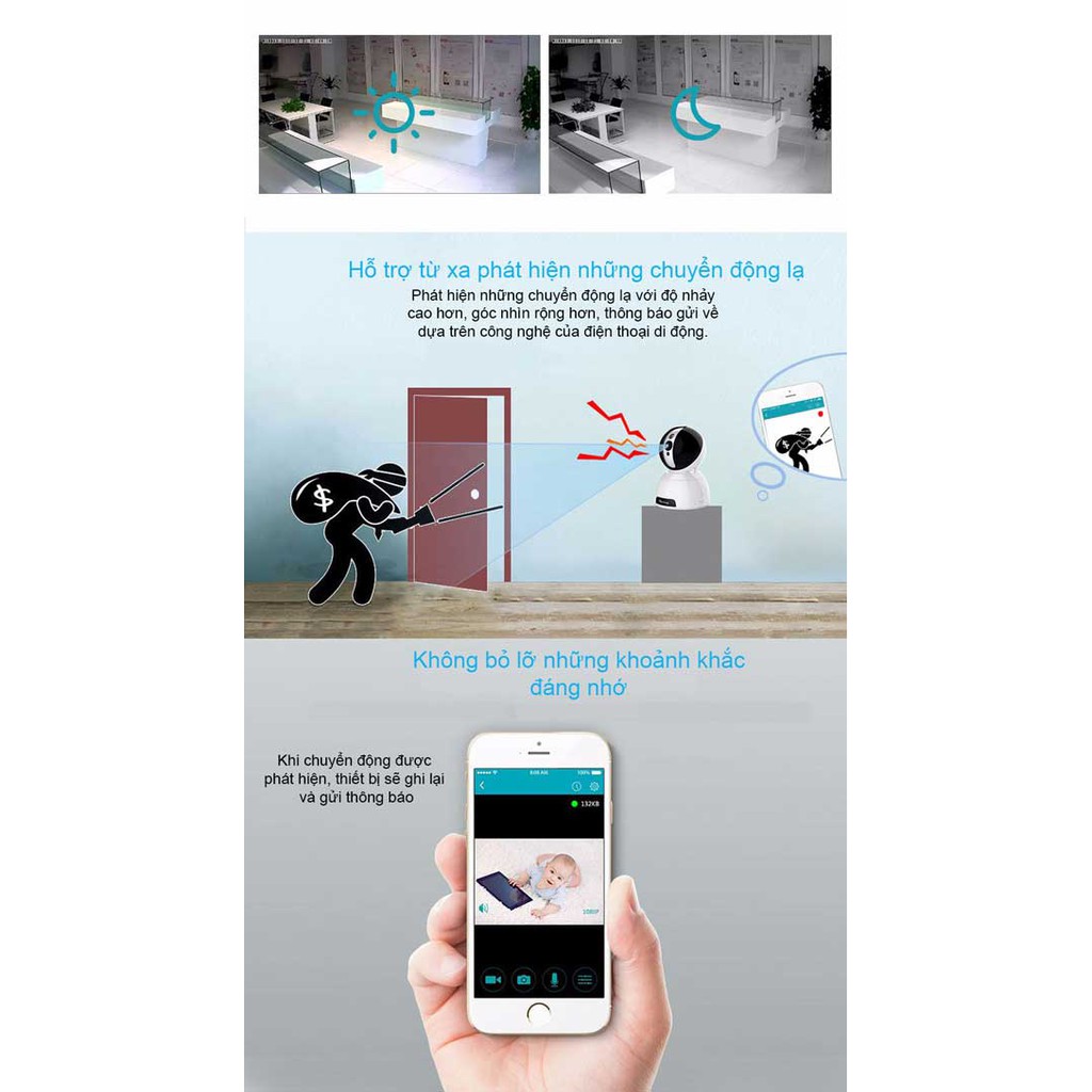 CAMERA IP WIFI VIMTAG CP3 FULL HD 1080P 2.0MPX | BigBuy360 - bigbuy360.vn