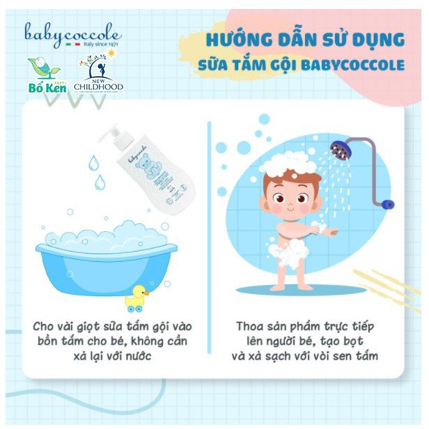 Shop Bố Ken - Sữa tắm gội chiết xuất hoa sen Babycoccole cho bé từ 0M+