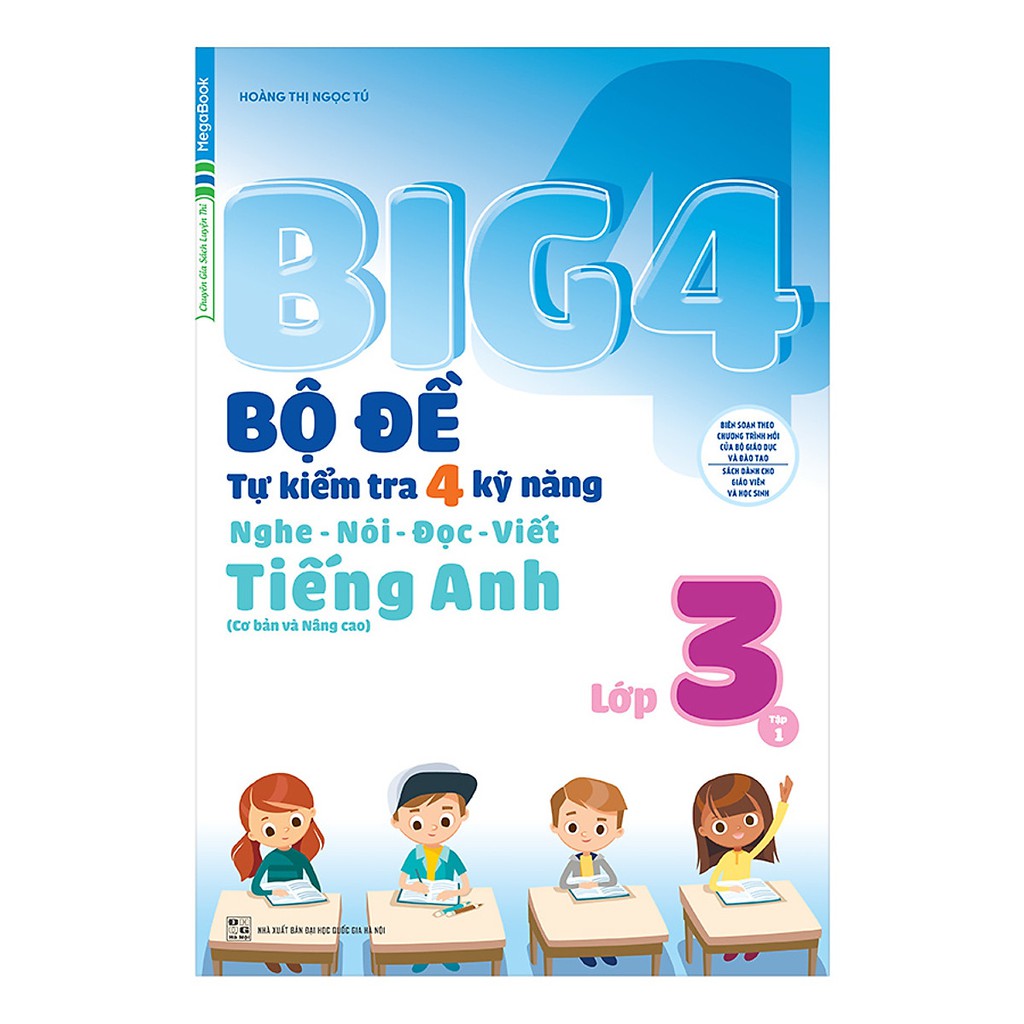 Sách - Combo Big 4 Bộ Đề Tự Kiểm Tra 4 Kỹ Năng Nghe – Nói – Đọc – Viết (Cơ Bản và Nâng Cao) Tiếng Anh Lớp 3 (2 Tập)