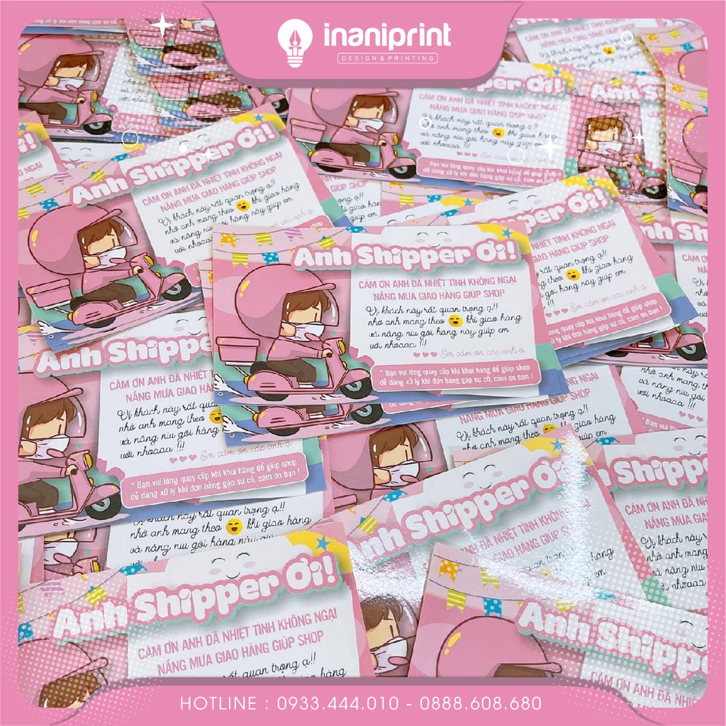 TEM DÁN CÁM ƠN ANH SHIPPER 1 cực dễ thương cho shop giá rẻ