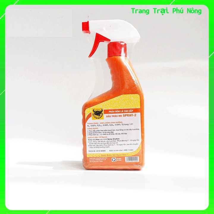 Đầu Trâu SPRAY-2 Kích Thích Ra Hoa - Chuyên Cho Lan, Cây Kiểng - Bình Phun 500ml