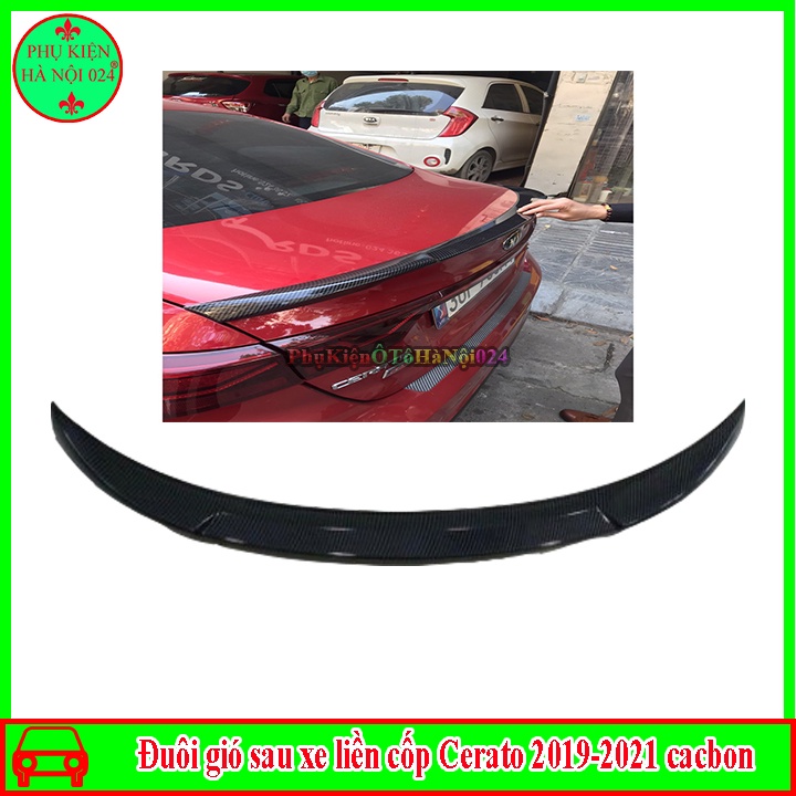Đuôi gió sau xe liền cốp cerato 2019-2021 vân cacbon