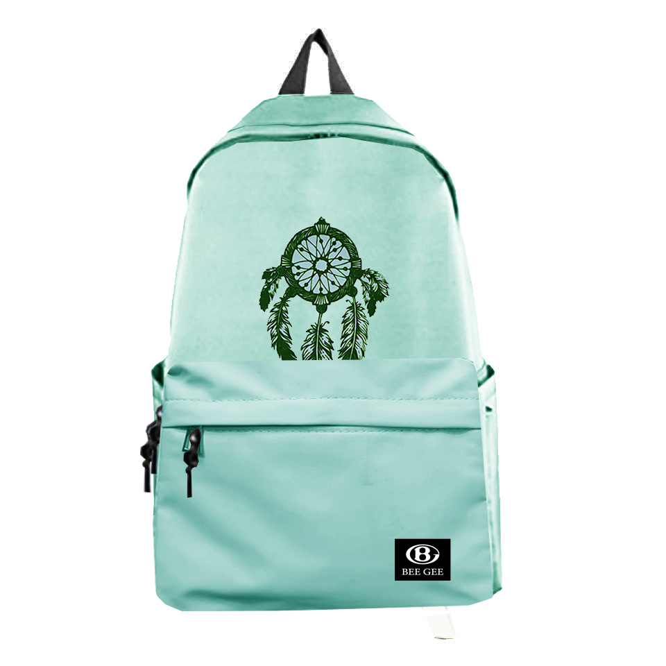 ( CHẤT VẢI ĐẸP ) Balo nam nữ unisex thời trang Hàn quốc BEEGEE 043 hoạ tiết lông chim độc lạ