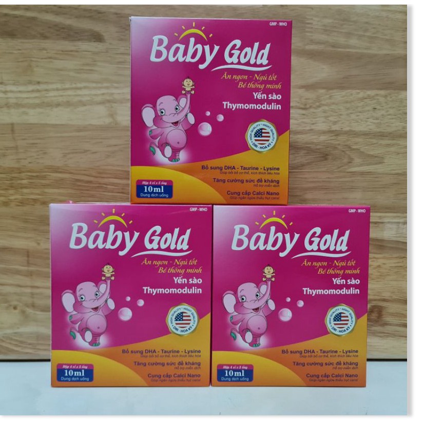 Baby Gold ăn ngon giúp bé ngủ tốt, bé ăn ngon, ngủ ngon, kích thích bé ăn nhiều hơn - Hộp 20 ống