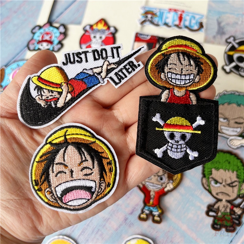 ♥ Miếng Dán Ủi Hình Nhân Vật Trong One Piece ♥ 1 Sticker Ủi Thêu Hình Anime