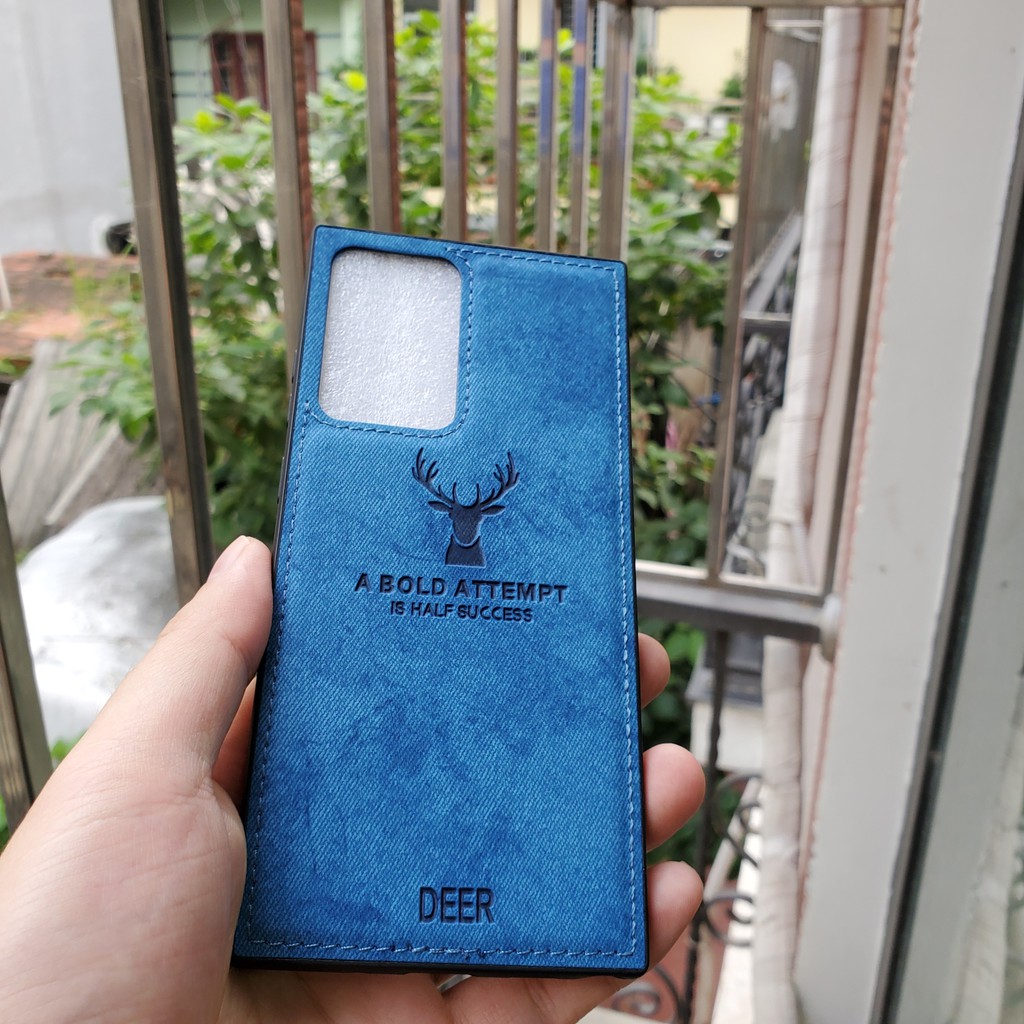Ốp lưng Samsung Note 20 Ultra chống sốc vải hươu nai cao cấp