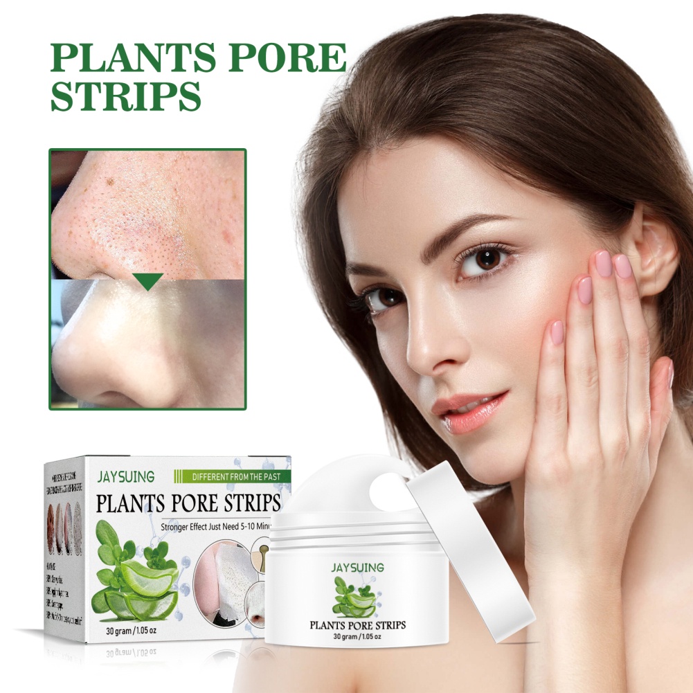 Jaysuing Mặt Nạ Mũi Loại Bỏ Mụn Đầu Đen 30G Làm Sạch Sâu Mụn Đầu Đen Mụn Trứng Cá Thu Nhỏ Lỗ Chân Lông, Da Mềm Mại, Dưỡng Ẩm Nhẹ Nhàng Thanh Toán Khi Nhận Hàng