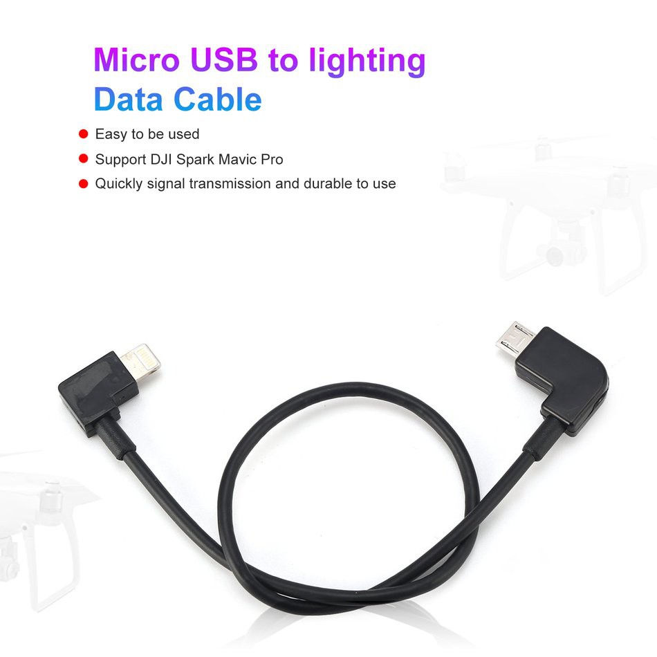 Dây cáp chuyển đổi dữ liệu micro usb cho tay cầm điều khiển Dji Spark Mavic Iphone