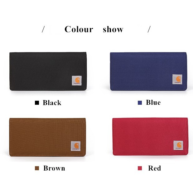 Ví dài Carhartt bằng vải dành cho đựng tiền thẻ thông thường thời trang phong cách dành cho nam