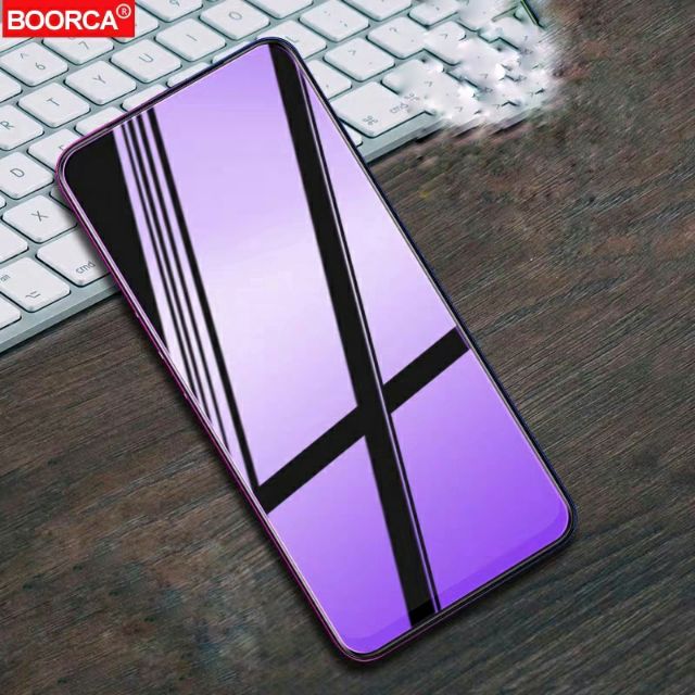 Cường lực Oppo K3 / F11 Pro / Realme X tím chống tia UV hại mắt tặng keo mép