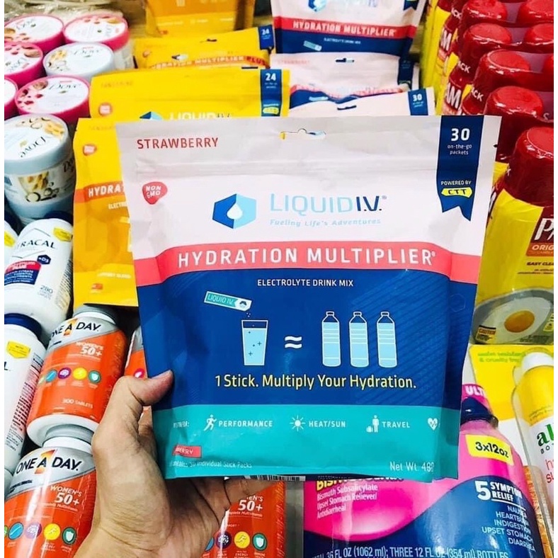 🆘 BỘT ĐIỆN GIẢI LIQUID I.V HYDRATION MULTIPLIER Của Mỹ 😋😋